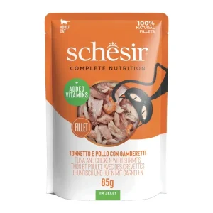 Schesir Complete Nutrition in Jelly Thunfisch + Huhn + Garnelen 85g | DAS FUTTERHAUS