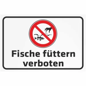 Schild - Fische füttern verboten für Garnelen - HaustierPro