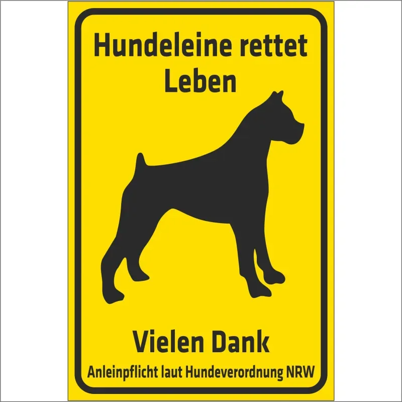 Schild - Hundeleine rettet Leben mit Aufhängung - HaustierPro