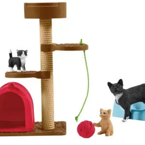 schleich® Farm World 42501 Spielspaß für niedliche Katzen mit austauschbaren Federn - HaustierPro
