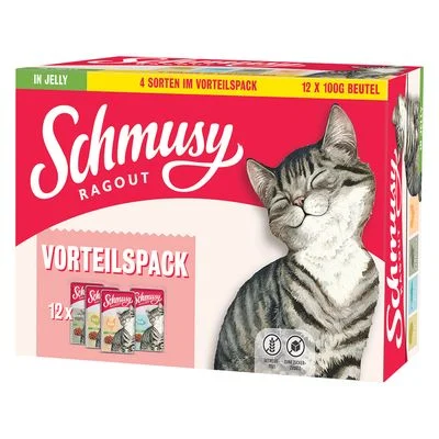 Schmusy Ragout Mixpaket in Jelly 12 x 100 g