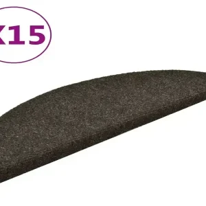 Selbstklebende Treppenmatten 15 Stk. Anthrazit 56x17x3 cm für den Innen- & Außenbereich - HaustierPro