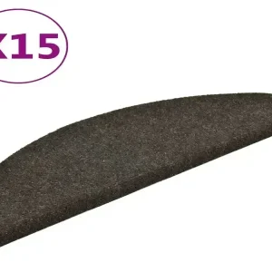 Selbstklebende Treppenmatten 15 Stk. Anthrazit 65x21x4 cm - HaustierPro