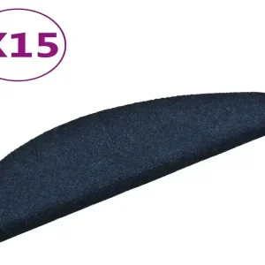 Selbstklebende Treppenmatten 15 Stk. Tiefblau 65x21x4cm Nadelvlies für empfindliche Haut - HaustierPro