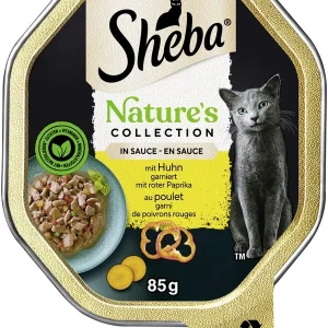 Sheba Nature's Collection in Sauce mit Huhn garniert mit roter Paprika 85g | DAS FUTTERHAUS