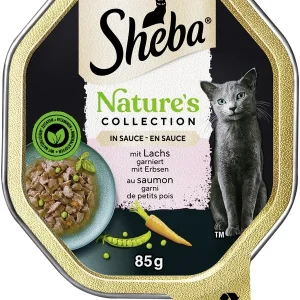 Sheba Nature's Collection in Sauce mit Lachs garniert mit Erbsen 85g | DAS FUTTERHAUS