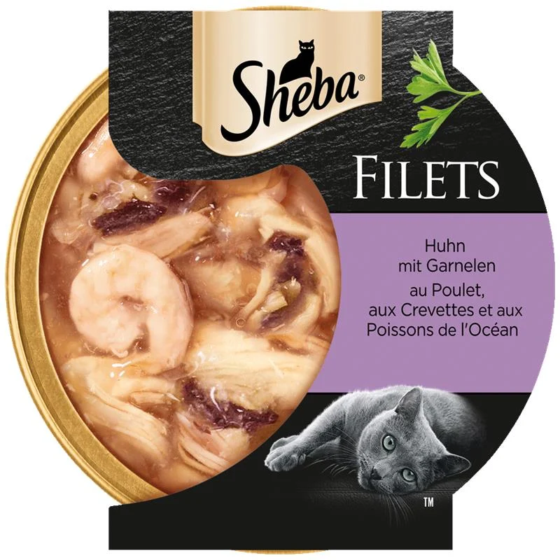 Sheba Schale Filets Huhn mit Garnelen 60g