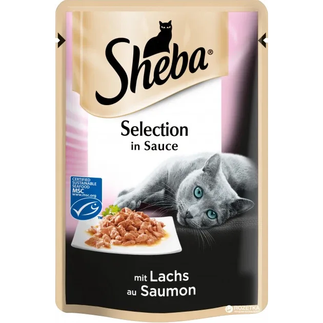 Sheba Zarte Streifen mit Lachs 85 g