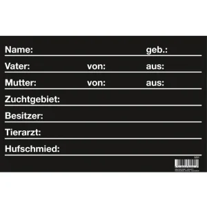 Sicherheits- und Befestigungs Stalltafel Pferd »Info« Pferdetafel für die Box · 30x20cm - HaustierPro