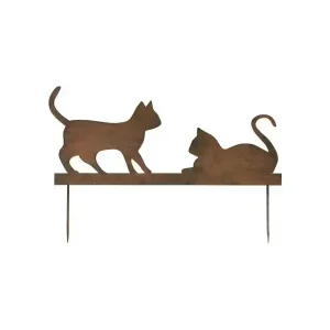 Silhouette aus Eisen Katzen 48 x 22 cm - HaustierPro
