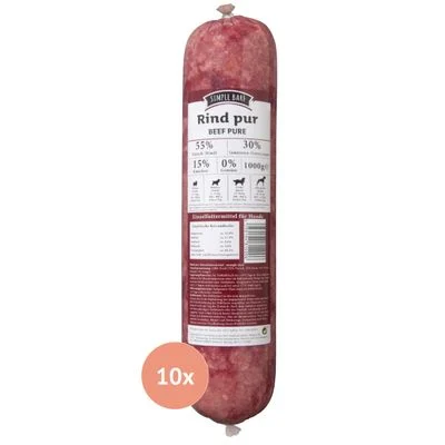 SIMPLE BARF Rind pur 10 x 1 kg