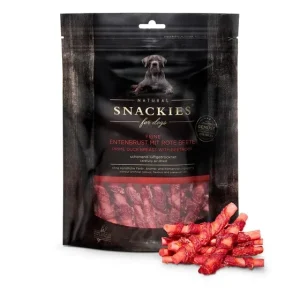 Snackies Feine Entenbrust mit Rote Beete für Hunde – Getreidefrei & fettarm