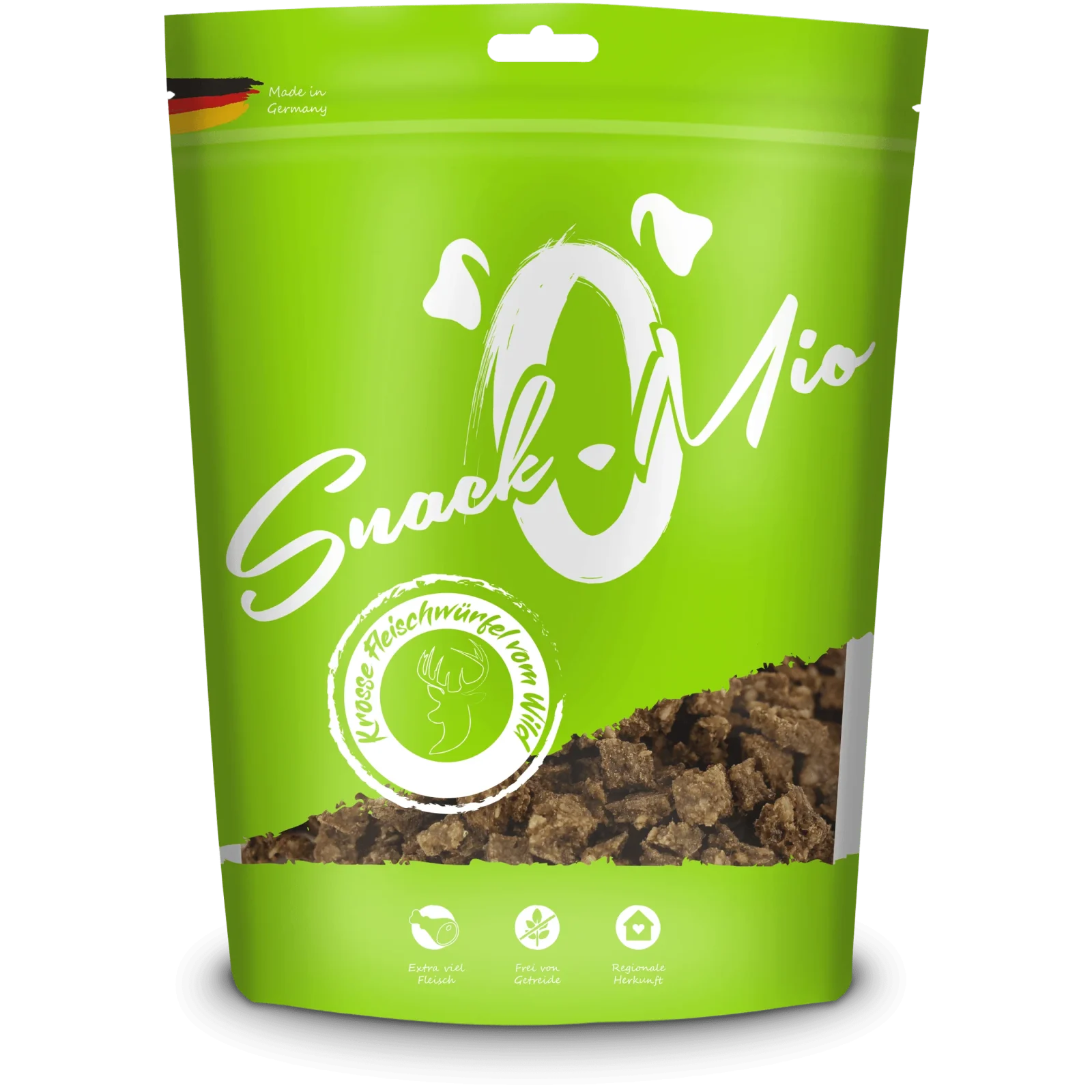 SnackOMio - krosse Fleischwürfel vom Wild