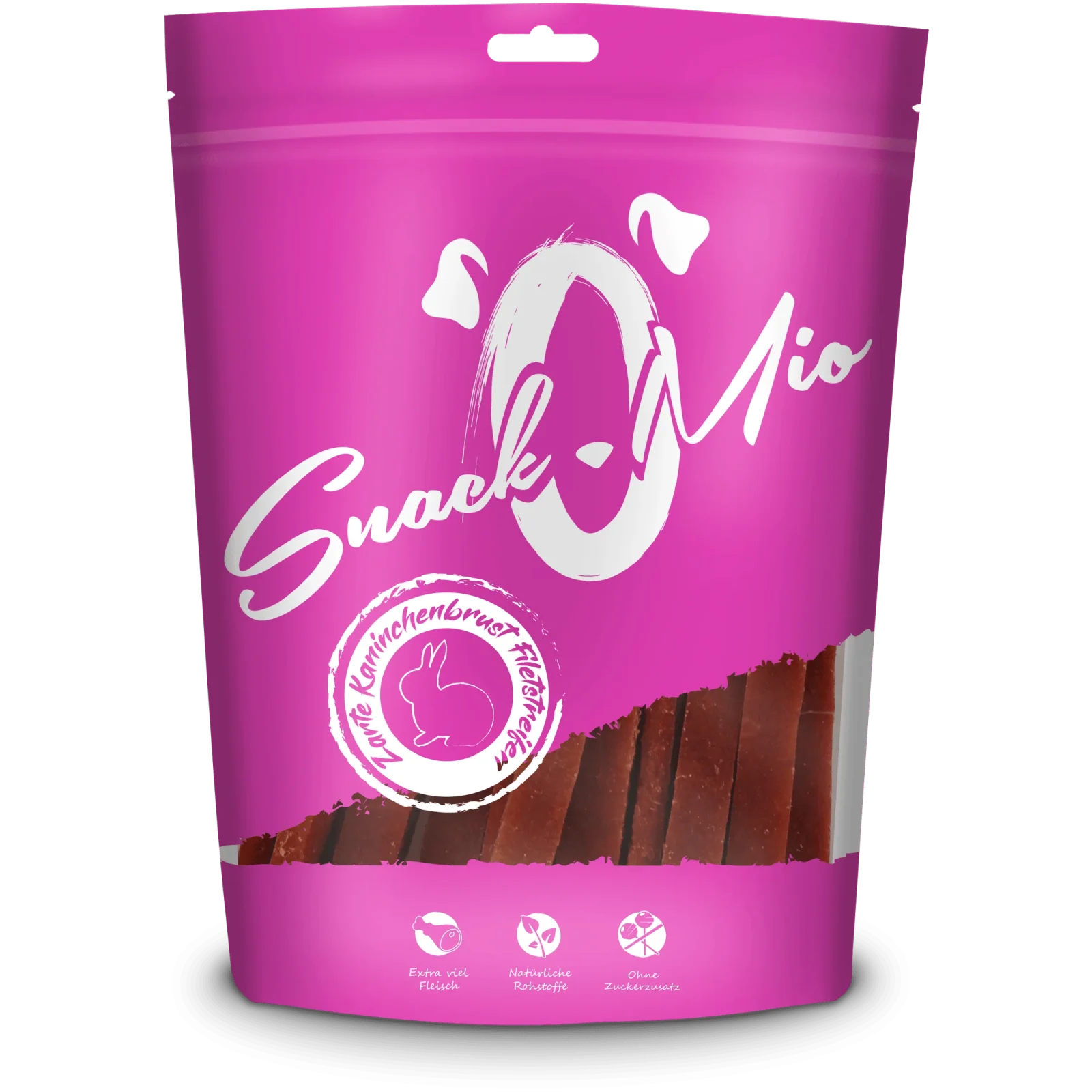 SnackOMio - zarte Kaninchenbrust Filetstreifen