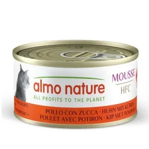 Sparpaket Almo Nature HFC Cat Mousse 24 x 70 g Huhn mit Kürbis