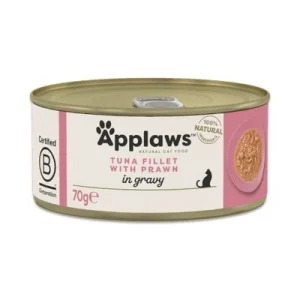 Sparpaket Applaws Cat in Soße 48 x 70 g Thunfischfilet mit Garnelen