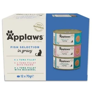 Sparpaket Applaws Cat in Soße 24 x 70 g Fisch-Auswahl (3 Sorten)