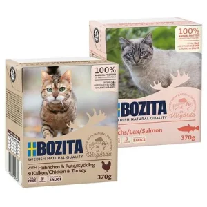 Sparpaket Bozita Tetra Häppchen 24 x 370 g Mixpaket Soße (2 Sorten)