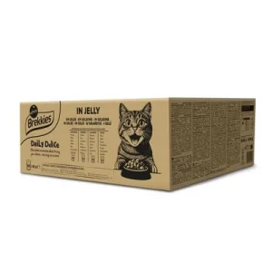 Sparpaket Brekkies Daily Delice Adult Cat 160 x 85 g Mixpaket in Gelee (4 Sorten)