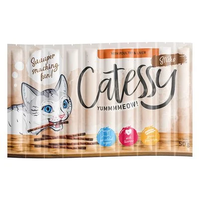 Sparpaket Catessy Sticks 50 x 5 g mit Geflügel & Leber