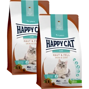 Sparpaket Happy Cat Care Haut & Fell 2 x 4 kg
