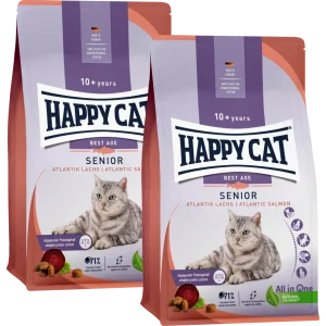 Sparpaket Happy Cat Senior Atlantik Lachs 2 x 4 kg