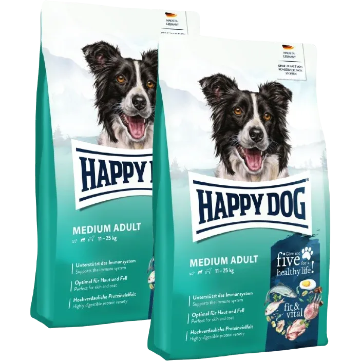 Sparpaket Happy Dog fit & vital Medium 2 x 12 kg