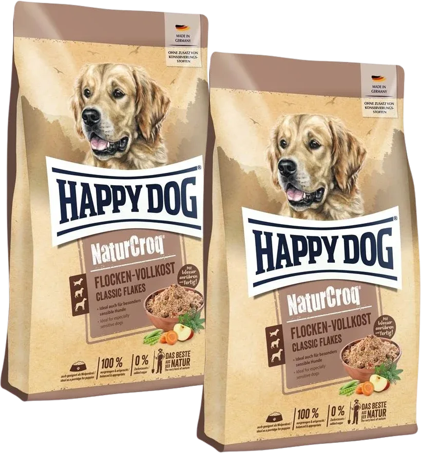 Sparpaket Happy Dog NaturCroq Flocken Vollkost 2 x 10 kg