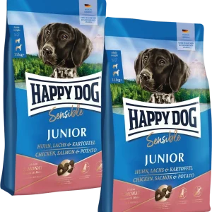 Sparpaket Happy Dog Sensible Junior Huhn, Lachs & Kartoffel 2 x 10 kg
