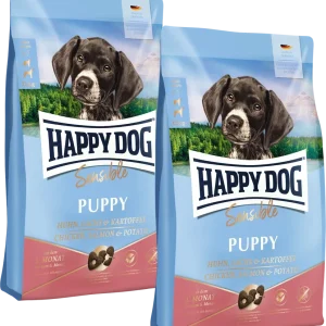 Sparpaket Happy Dog Sensible Puppy Huhn, Lachs & Kartoffel 2 x 10 kg