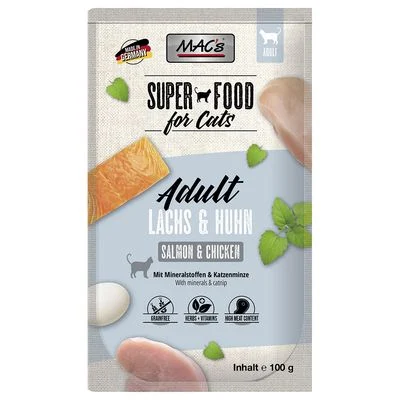 MAC´s Cat Pouch 12 x 100 g Lachs & Hühnchen