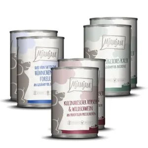 Sparpaket MjAMjAM Adult Hund 24 x 400 g Mixpaket I (3 Sorten)