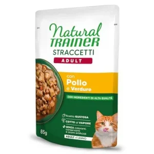 Sparpaket Natural Trainer Straccetti Adult Streifen in Soße 44 x 85 g Huhn