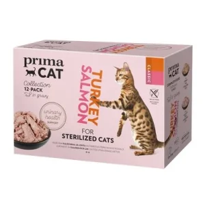 Sparpaket PrimaCat Classic in Soße 24 x 85 g Sterilized-Mix (2 Sorten)