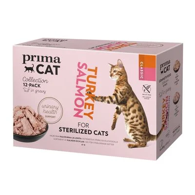 Sparpaket PrimaCat Classic in Soße 24 x 85 g Sterilized-Mix (2 Sorten)