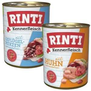 Sparpaket RINTI Kennerfleisch 24 x 800g Mixpaket: Geflügel, 2 Sorten