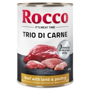 Sparpaket Rocco Trio di Carne - 24 x 400 / 800 g 24 x 400 g: Rind, Lamm & Geflügel