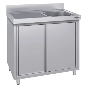 Spülschrank ECO - 1000x600mm - mit 1 Becken rechts aus recycelten Materialien - HaustierPro