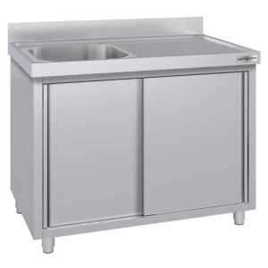 Spülschrank ECO - 1400x600mm - mit 1 Becken links (Plastikfrei) - HaustierPro