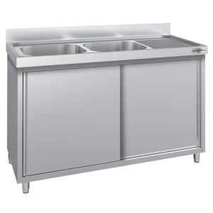 Spülschrank ECO - 1400x600mm - mit 2 Becken links - HaustierPro
