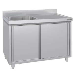 Spülschrank ECO - 1400x700mm - mit 1 Becken links (Plastikfrei) - HaustierPro