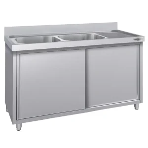 Spülschrank ECO - 1400x700mm - mit 2 Becken links - HaustierPro