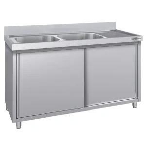 Spülschrank ECO - 1600x700mm - mit 2 Becken links - HaustierPro