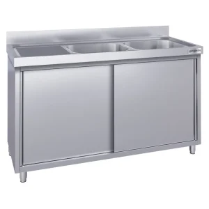 Spülschrank ECO - 1600x700mm - mit 2 Becken rechts | Öko-Zertifiziert - HaustierPro