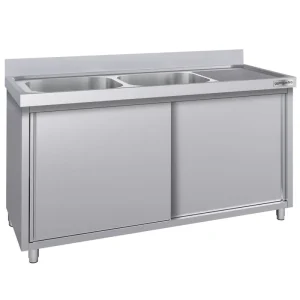 Spülschrank ECO - 1800x600mm - mit 2 Becken links - HaustierPro