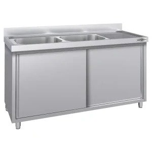 Spülschrank ECO - 2000x700mm - mit 2 Becken links - HaustierPro