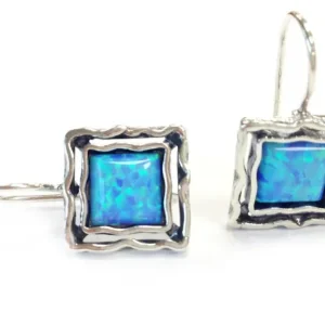 Square Drop Opal Earrings - HaustierPro