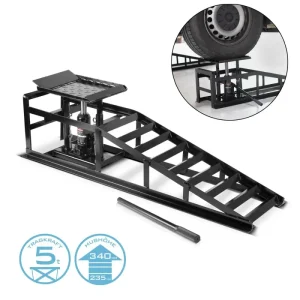 Steelworks Hydraulic Ramp Ramp GTH-14 ST with 5 tons of load capacity rearing stone with jack | individualisierbar höhe car ramp | Car ramp | Car - HaustierPro