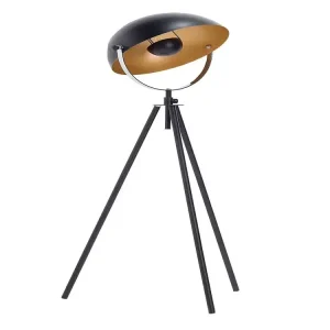 Stehlampe schwarz / golden 170 cm rund THAMES - HaustierPro