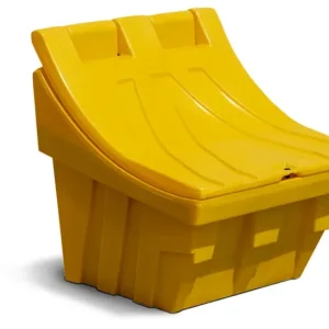 Streugutbehälter CS 100 aus Polyethylen (PE), stapelbar, 100 Liter Volumen, gelb mit Lavendelduft - HaustierPro